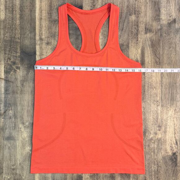 Lululemon Women’s Swiftly Tech Racerback Tank Hip Standard Length Orange Size 8 - Picture 4 of 8